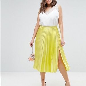 Asos pleated midi skirt with splices
